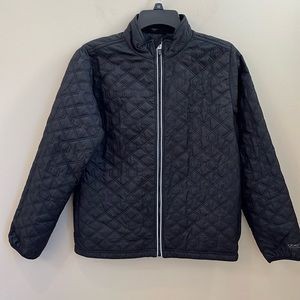 Obermeyer coat jacket juniors XL black quilted front full zip lightweight pocket